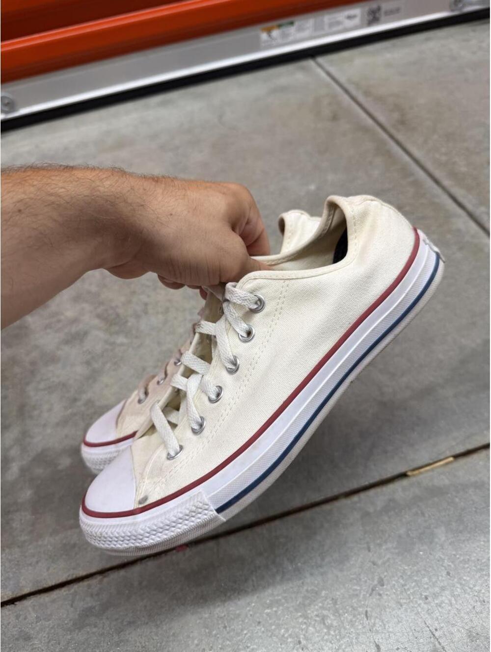 converse all star low top chuck taylor canvas white shoes size 7.5 MENS - Picture 4 of 6